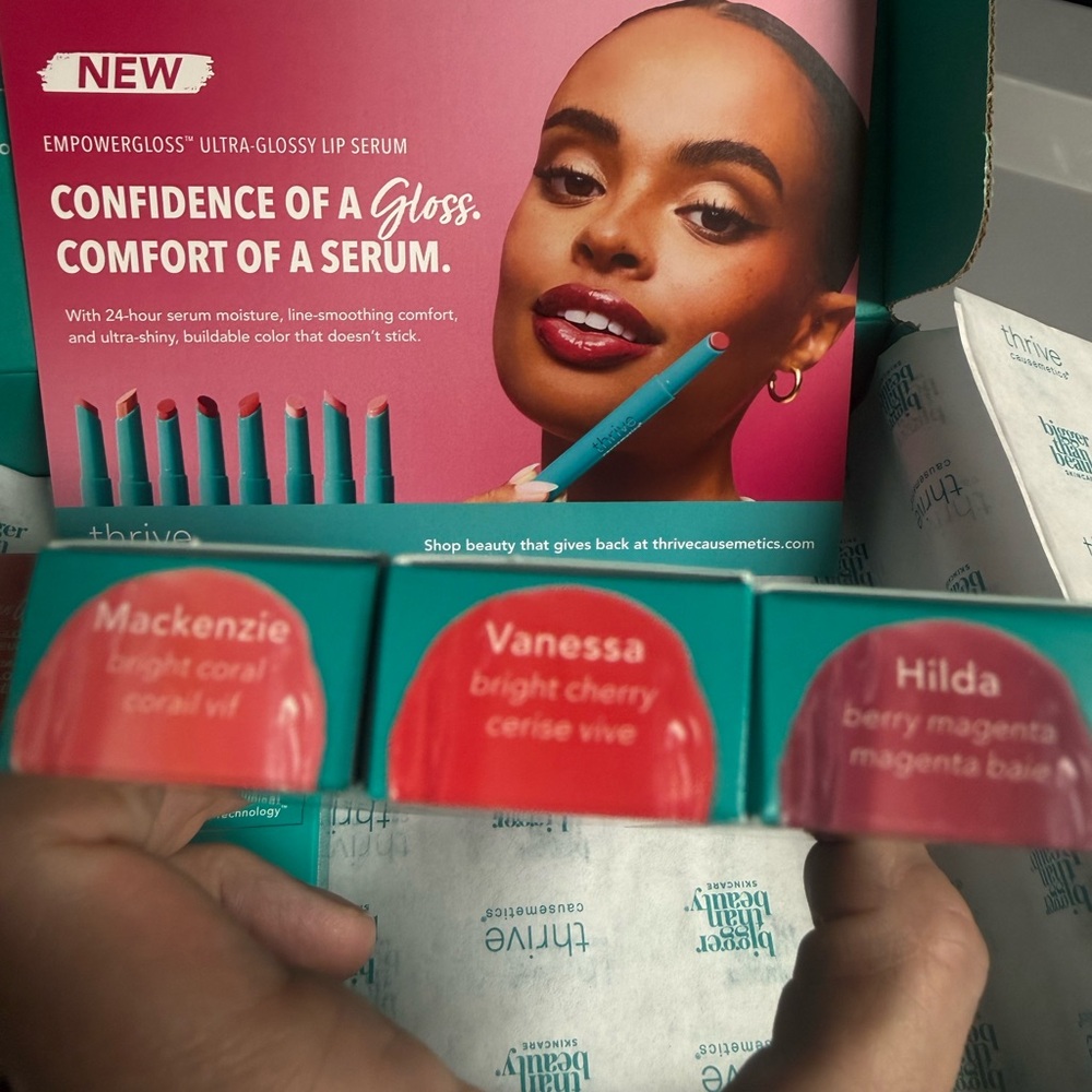Thrive Causemetics Empowergloss Lip Serum PR Box all 6 colors - Picture 4 of 4